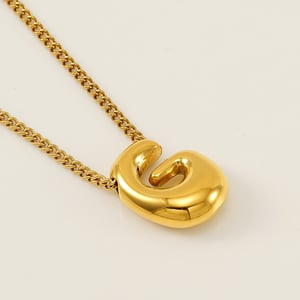 1 Piece Simple Series Daily Letter G  Titanium Steel  Gold Color Unisex Pendant Necklaces h5 